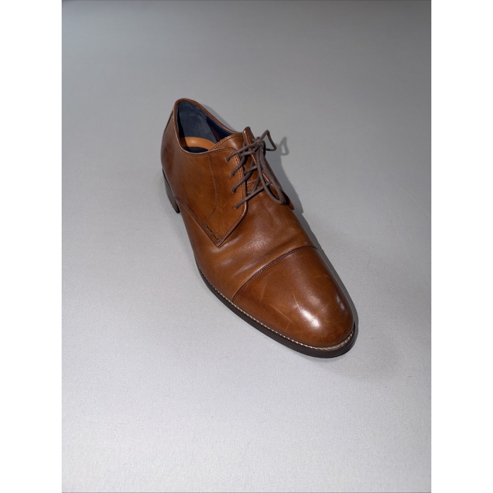 Cole Haan Lenox Hill Cap Toe Leather Brown Oxfords Size 14 Wide British Tan